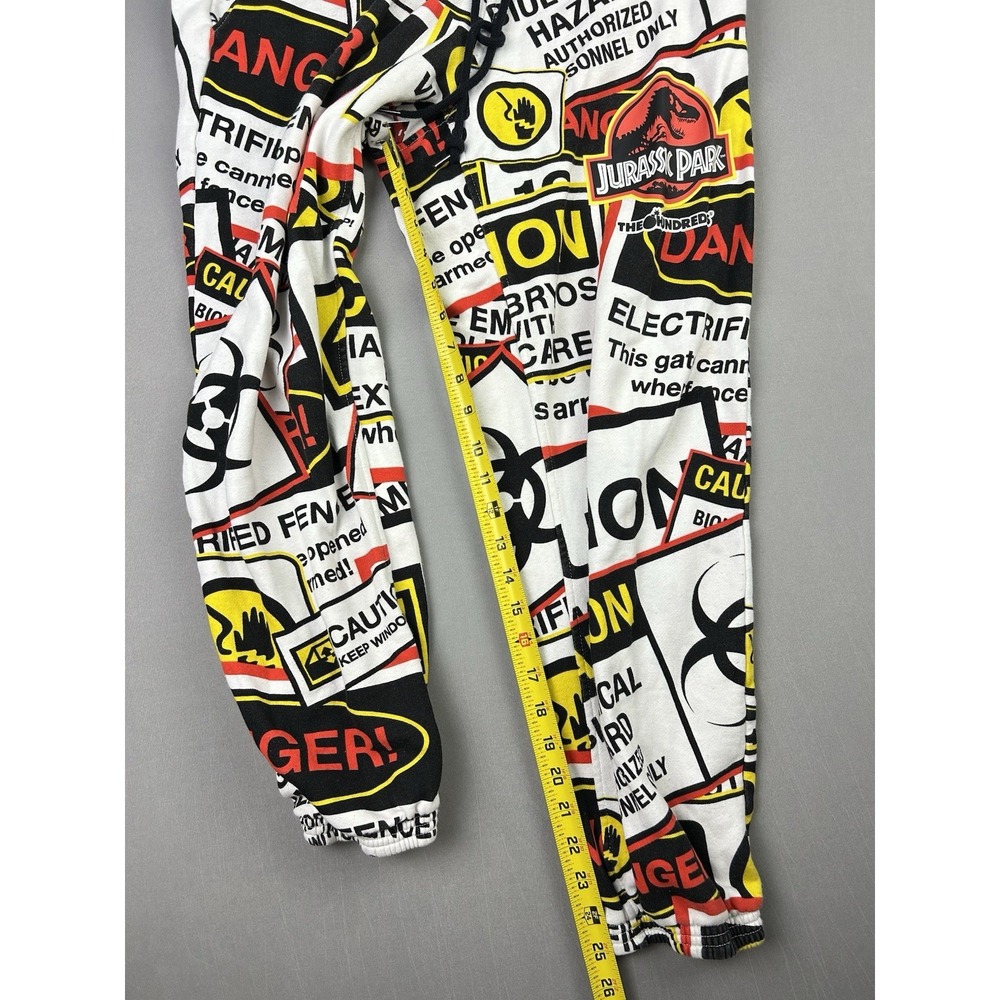Jurassic Park Men's S The Hundreds Graphic Sweatpants‎ Danger Signs Joggers READ - Picture 10 of 14